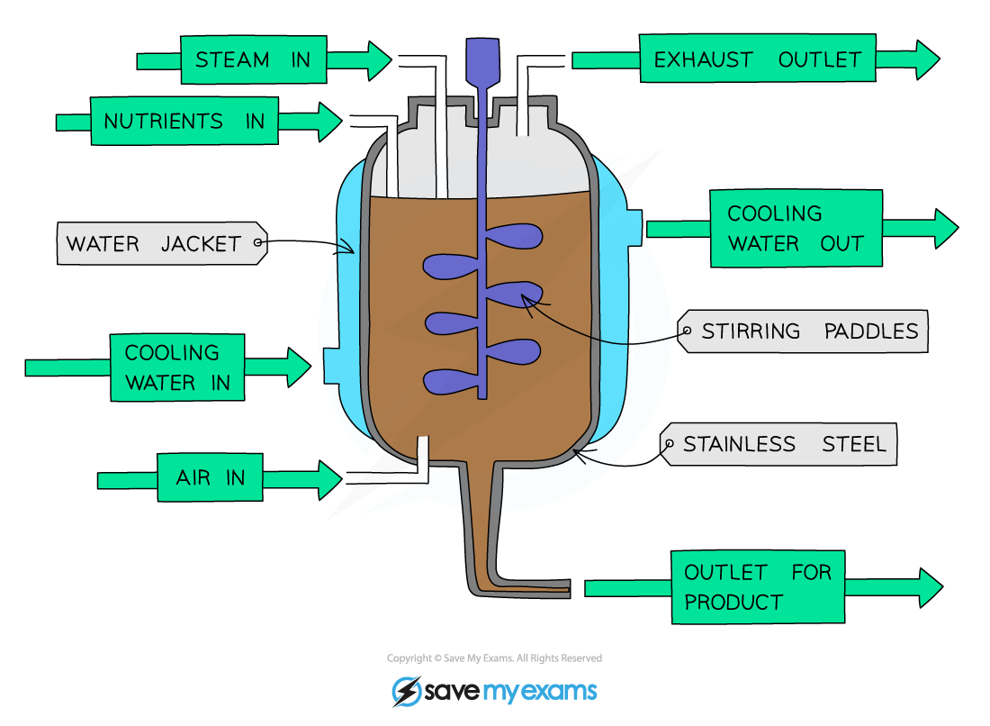 <p>Large containers where microorganism are grown in industry.</p>
