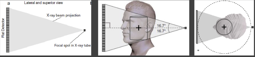 <ul><li><p>They are transmitted from the central ray of an x-ray beam at a perpendicular angle</p></li><li><p>Non-central rays are incident on detector at non-perpendicular angles</p></li><li><p>Image quality is optimal at the center of the beam</p><ul><li><p>Anatomy positioned at the beam center will be images best</p></li><li><p>Position r<strong>egion of interest</strong> (ex. tooth #8) at center of <strong>scan volume/field of view</strong> (ex. anterior maxilla)</p></li><li><p>Quality decreases toward the edges as beam diverges</p></li></ul></li></ul><p></p>