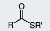 <p>An ester with a sulfur atom in place of the oxygen.</p>