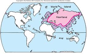 <p>idea that control of Eastern Europe leads to global power; e.g., used to justify Soviet control over Eastern Europe during the Cold War</p>