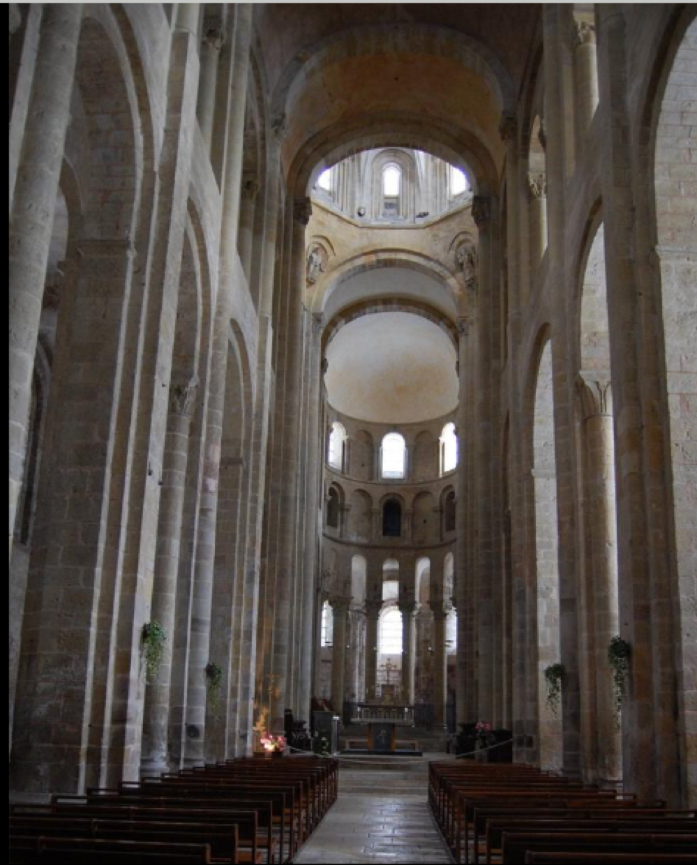 <p>describe the structure of the Church of Sainte-Foy and its significance </p>