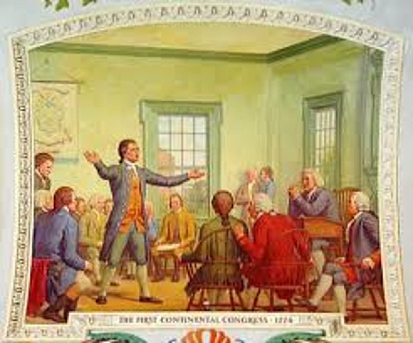 <p>Meeting of the 13 American colonies to discuss how they would deal with the British.</p>