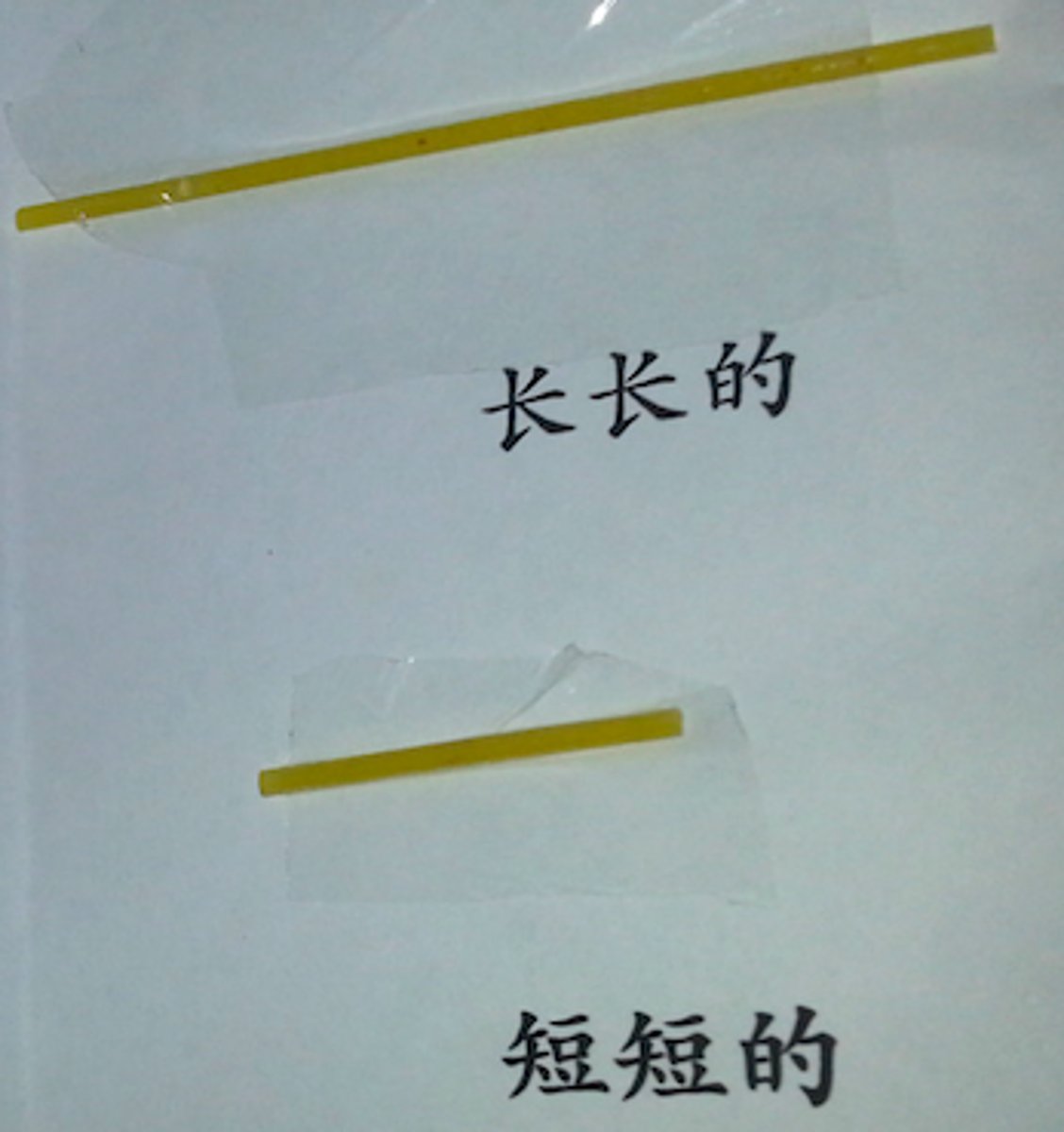 <p>length (chángduǎn )</p>