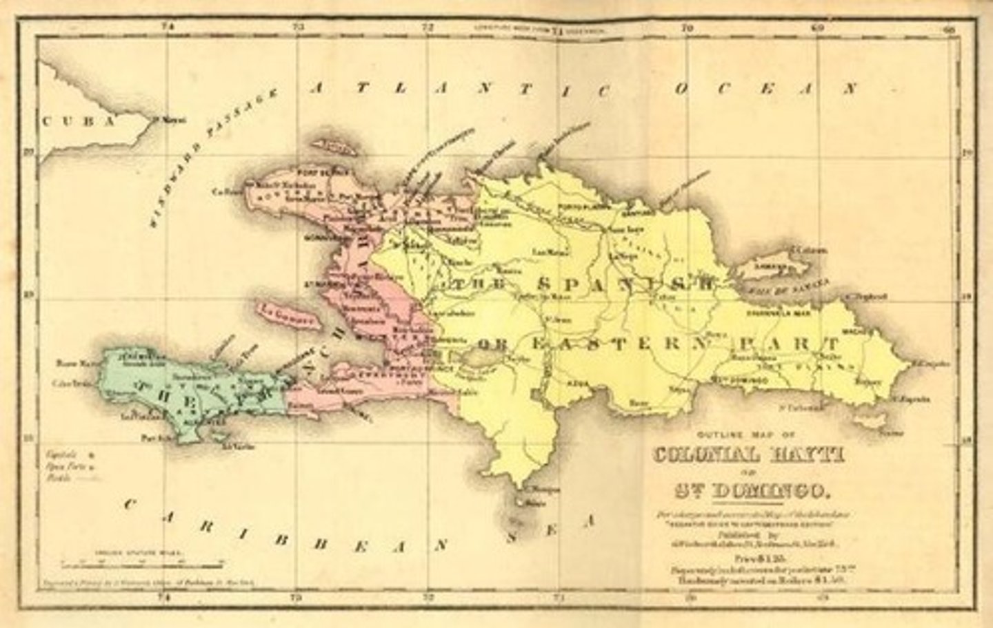 <p>A French colony on Hispainola which had a slave revolution (1794) to gain independence. The revolution was led by Toussaint L'Ouverture.</p>