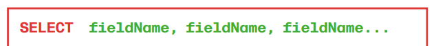 <p>A DML command that retrieves data from a specified table and fields, a shorthand for all fields is *.</p>