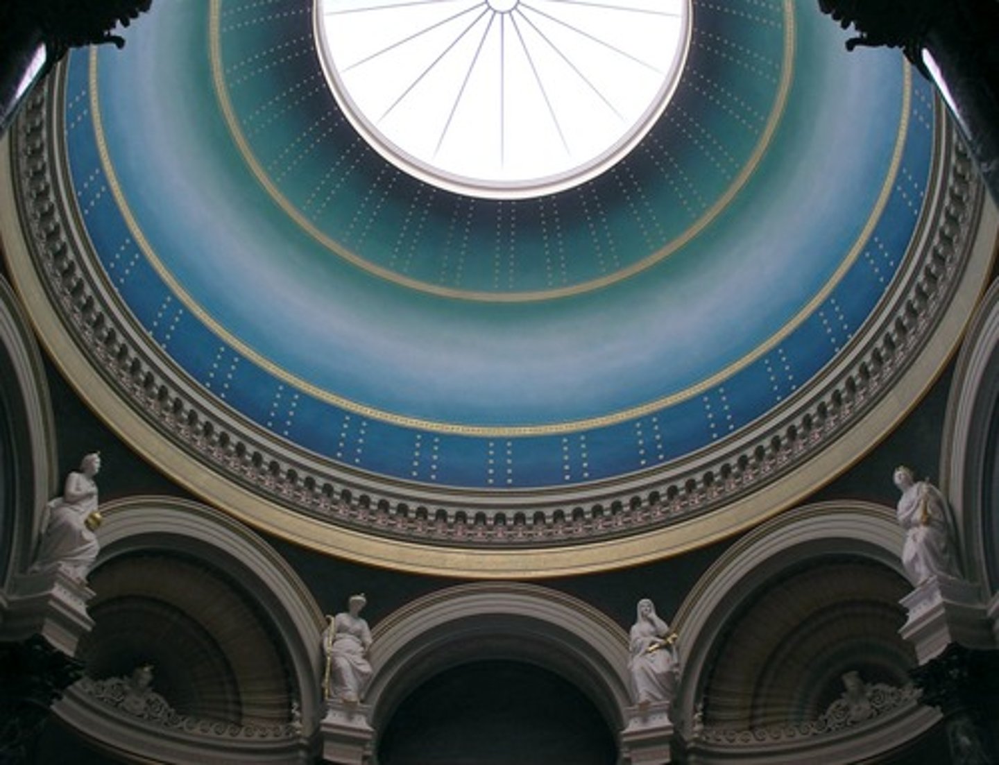 <p>a small dome rising over the roof of a building; in architecture, a cupola is achieved by rotating an arch on its axis</p>