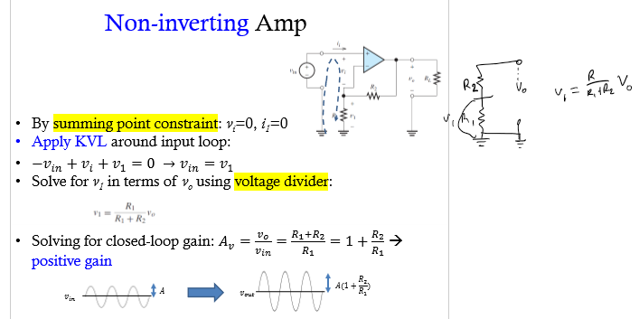 <p>Non-inverting Amp Example</p>