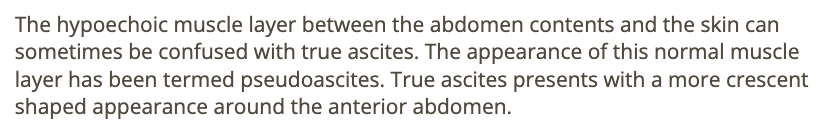 <p>c) pseudoascites</p>
