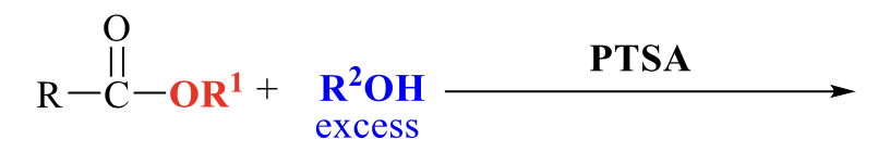 <p>what is the product of this transesterification</p>