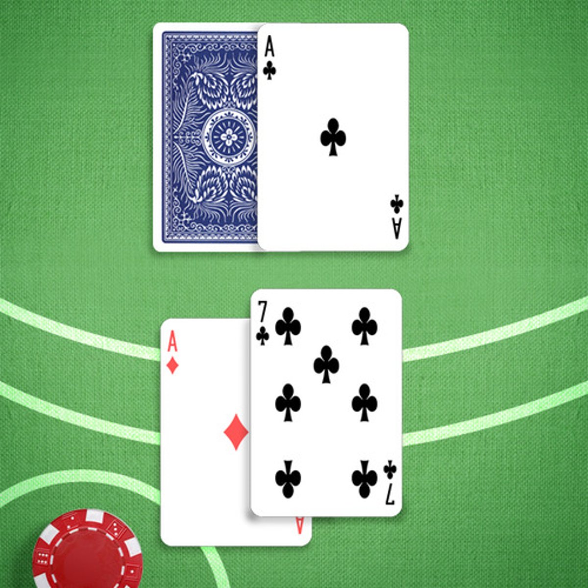 <p>You: 18</p><p>Dealer's Upcard: A</p>