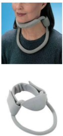 <p>Name this cervical orthosis. Uses? Advantages and disadvantages?</p>