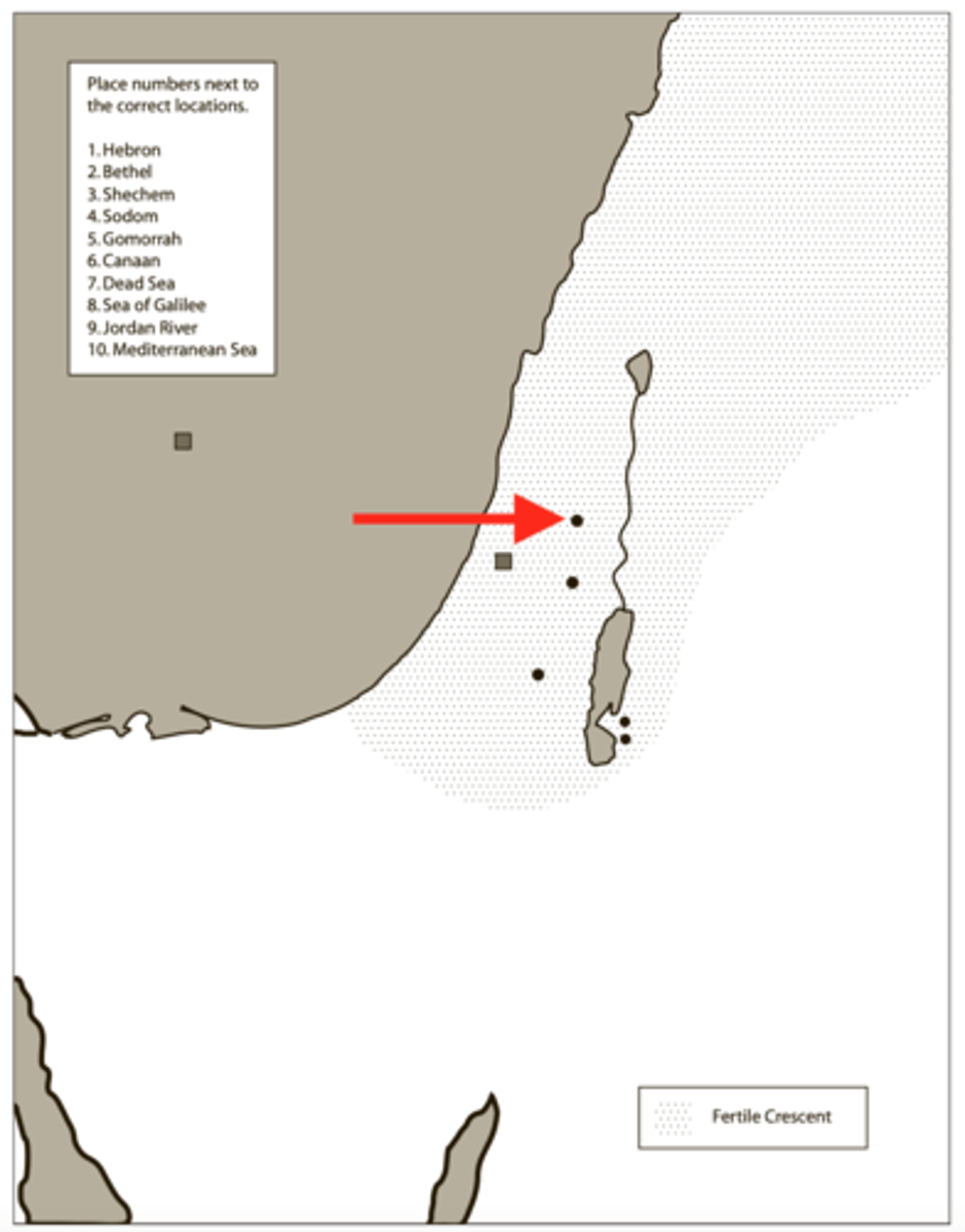 <p>The city in Canaan where God re-states His covenant with Abram</p>