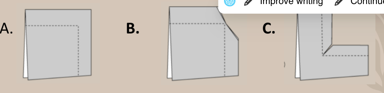 <p>Which is image shows the correct way to trim an</p><p>outward corner seam allowance?</p>