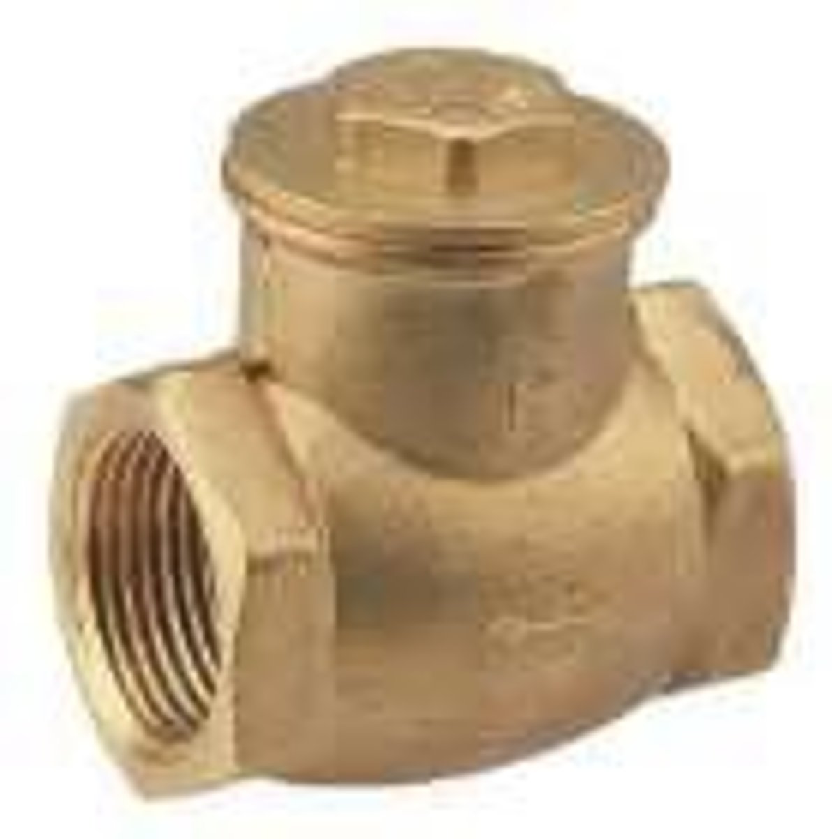 <p>a valve that automatically closes to prevent the flow of liquid or gas in a reverse direction.</p>