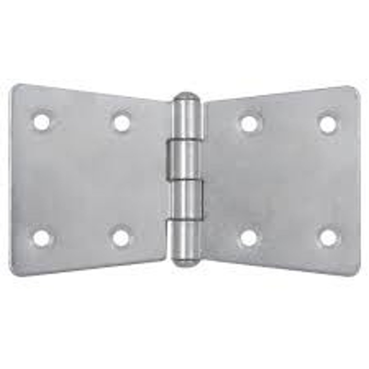 <p>A strap hinge having leaves that are narrower at their junction than at their other extremities</p>
