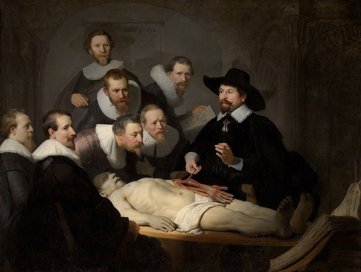 <p><span style="color: rgb(0, 0, 0);"><span>Rembrandt, Anatomy Lesson of Dr. Tulp, 1632</span></span></p>