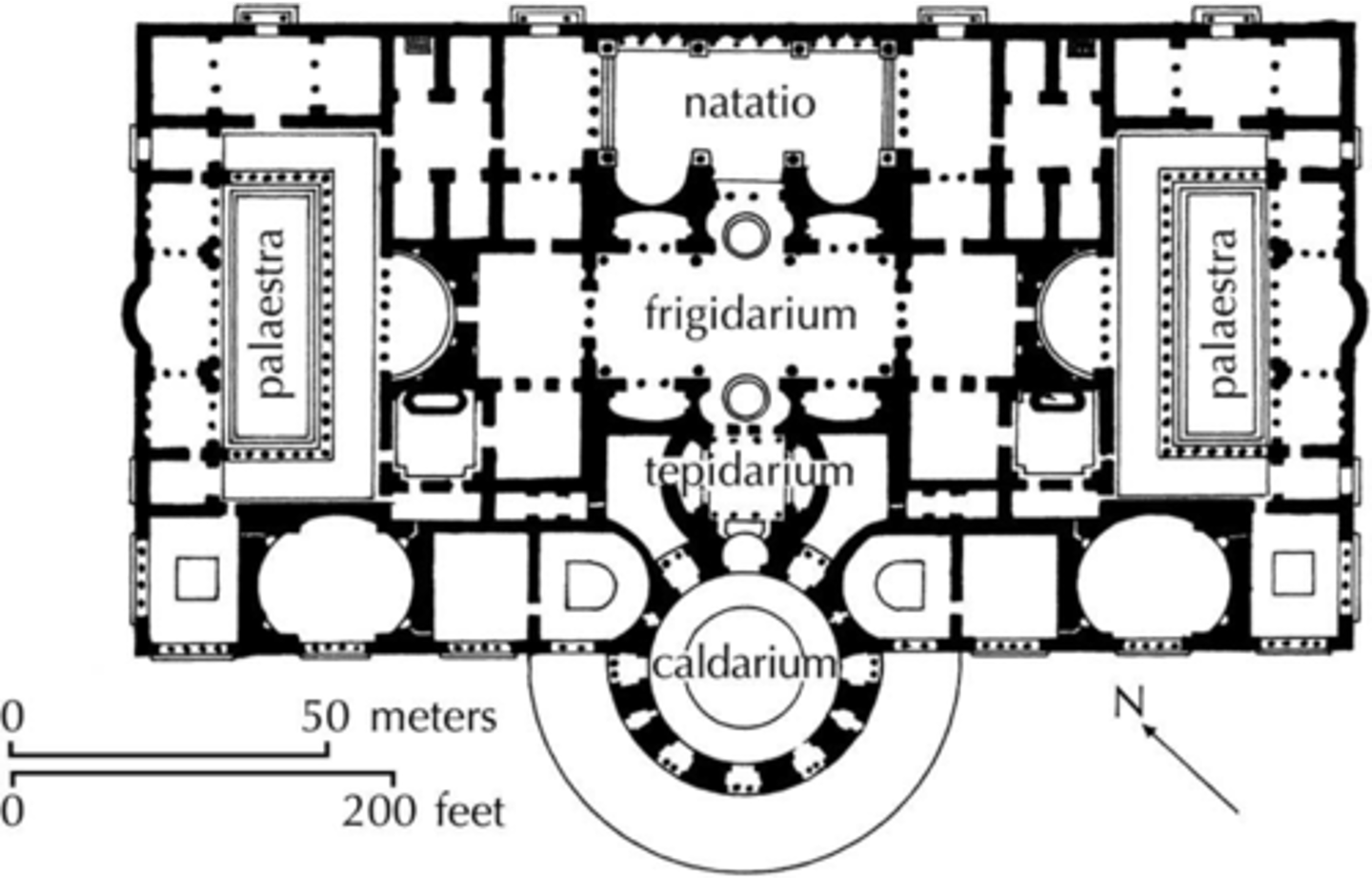 <p>• example of a bath complex</p><p>• Interior ornamentation including over life-size statuary</p>