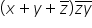 <p>Select the description that characterizes the Boolean expression:</p><p>(x + y + z’) (zy)’</p>