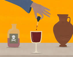<p>During the duel Queen Gertrude decided to drink the poisoned wine in the goblet and she died.</p>