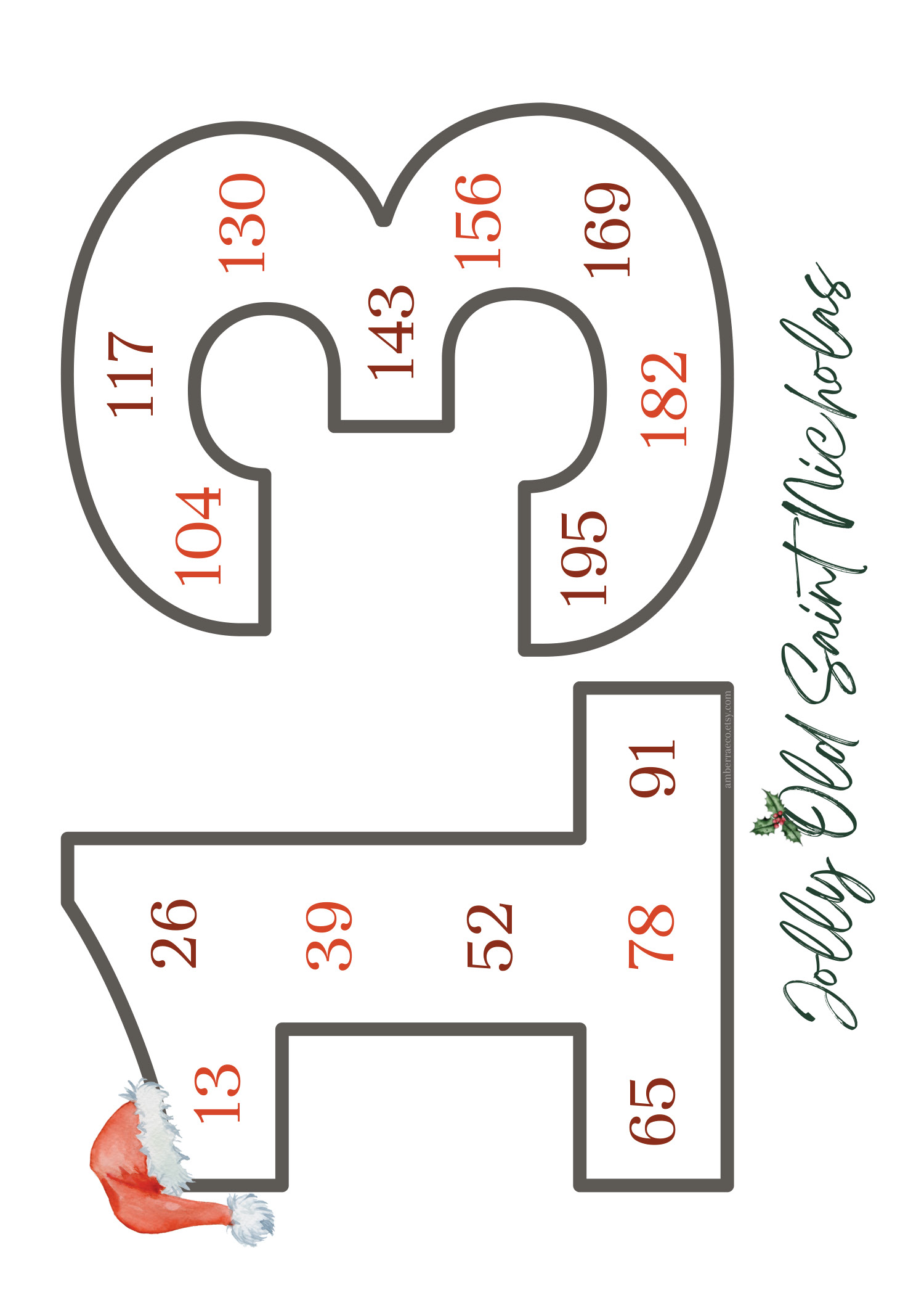 <p>13, 26, 39, 52, 65, 78,&nbsp;91, 104, 117, 130,&nbsp;143, 156, 169, 182, 195</p>