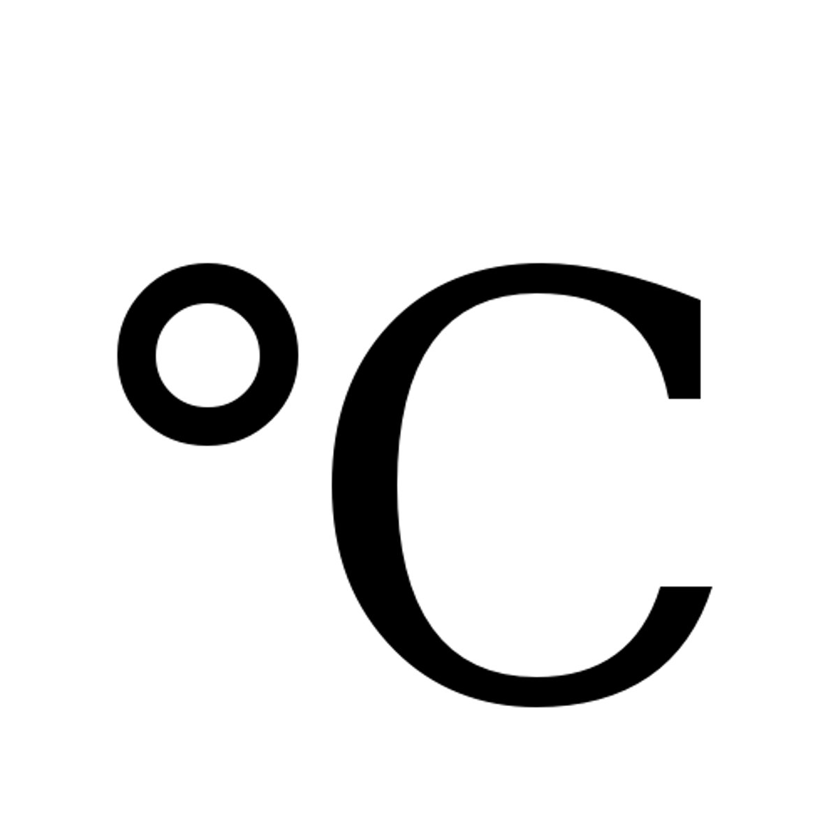 <p>Degrees Celsius (°C)</p>
