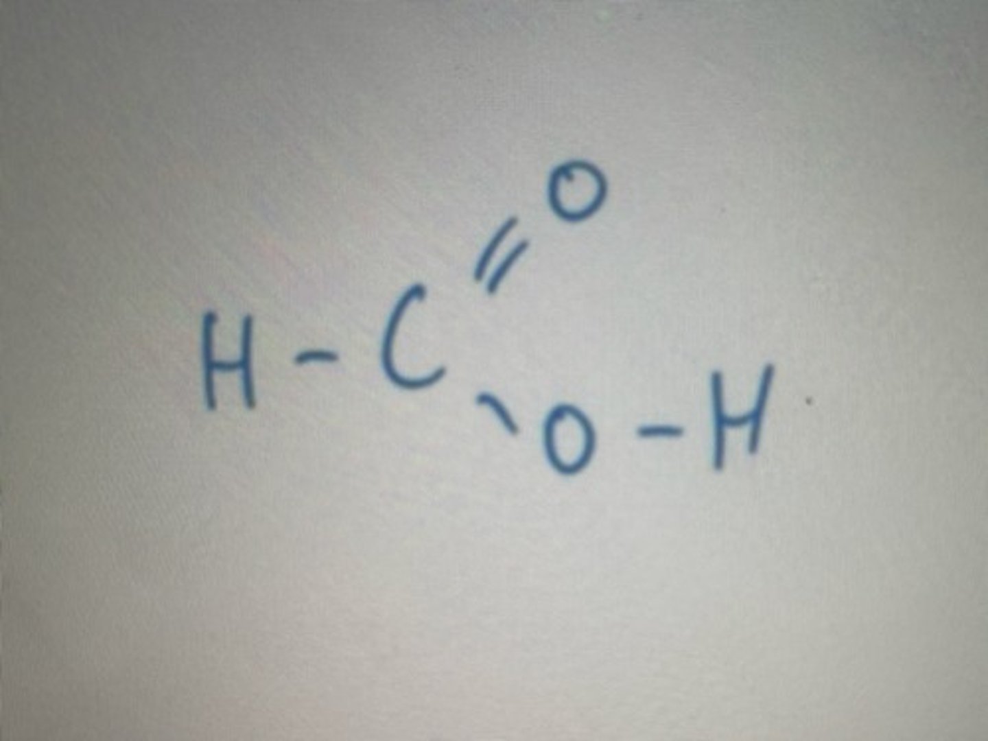 <p>Displayed formula for methanoicacid</p>
