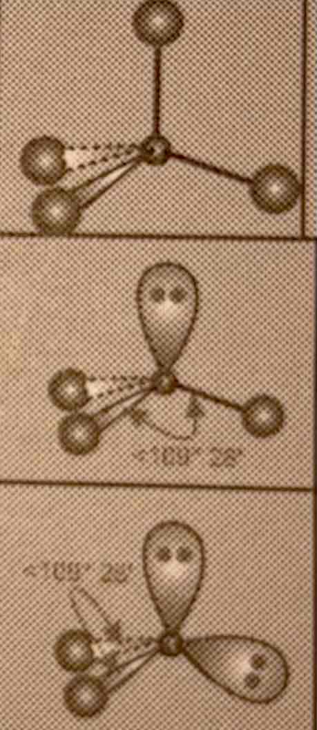 <p>Geometrie van 4 e- paren</p>