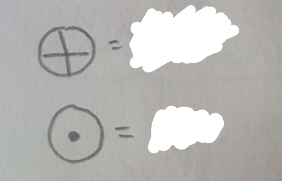 <p>What do these two symbols mean? (top to bottom)</p>
