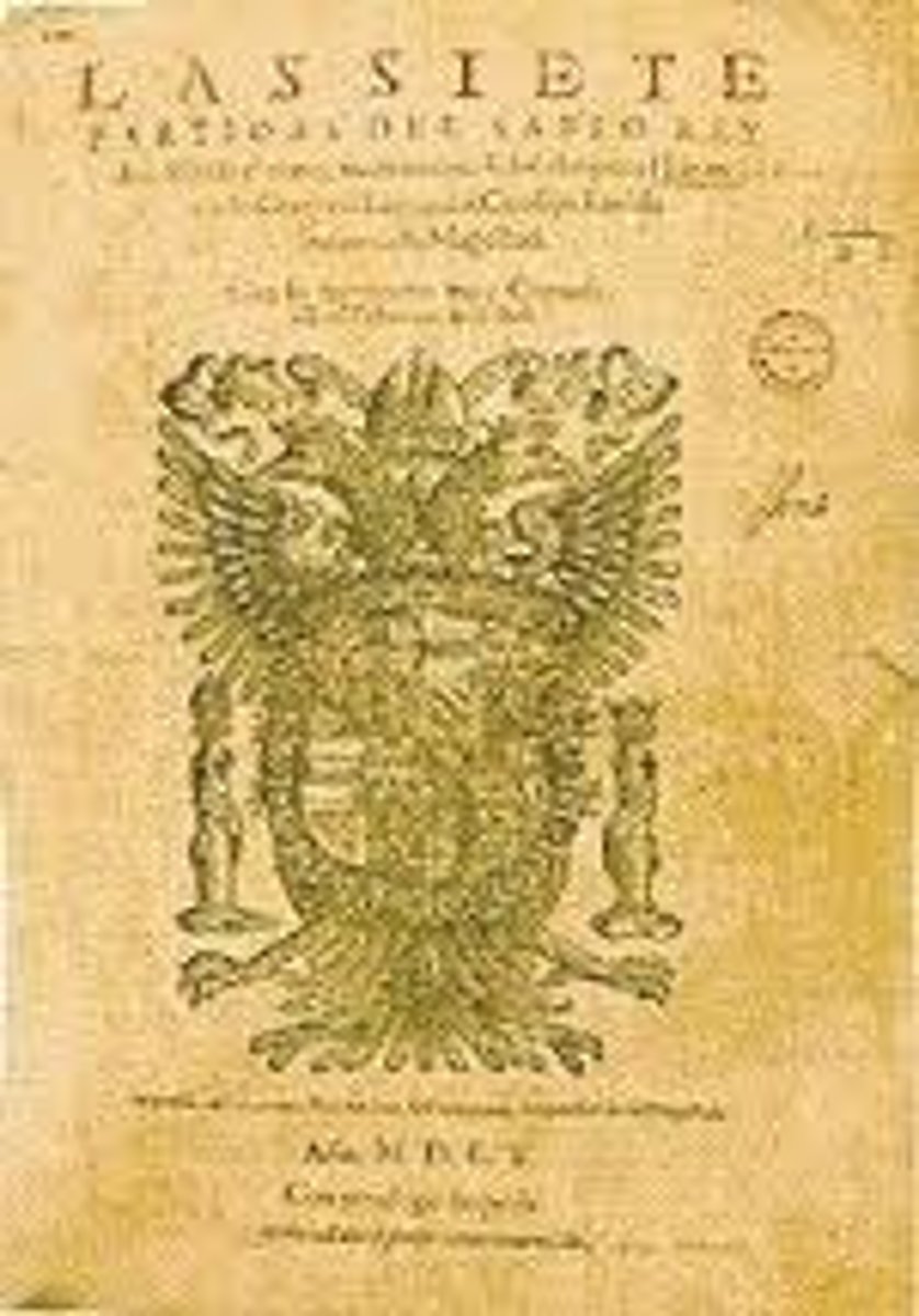 <p>Spanish law that recognized slavery as legal</p>