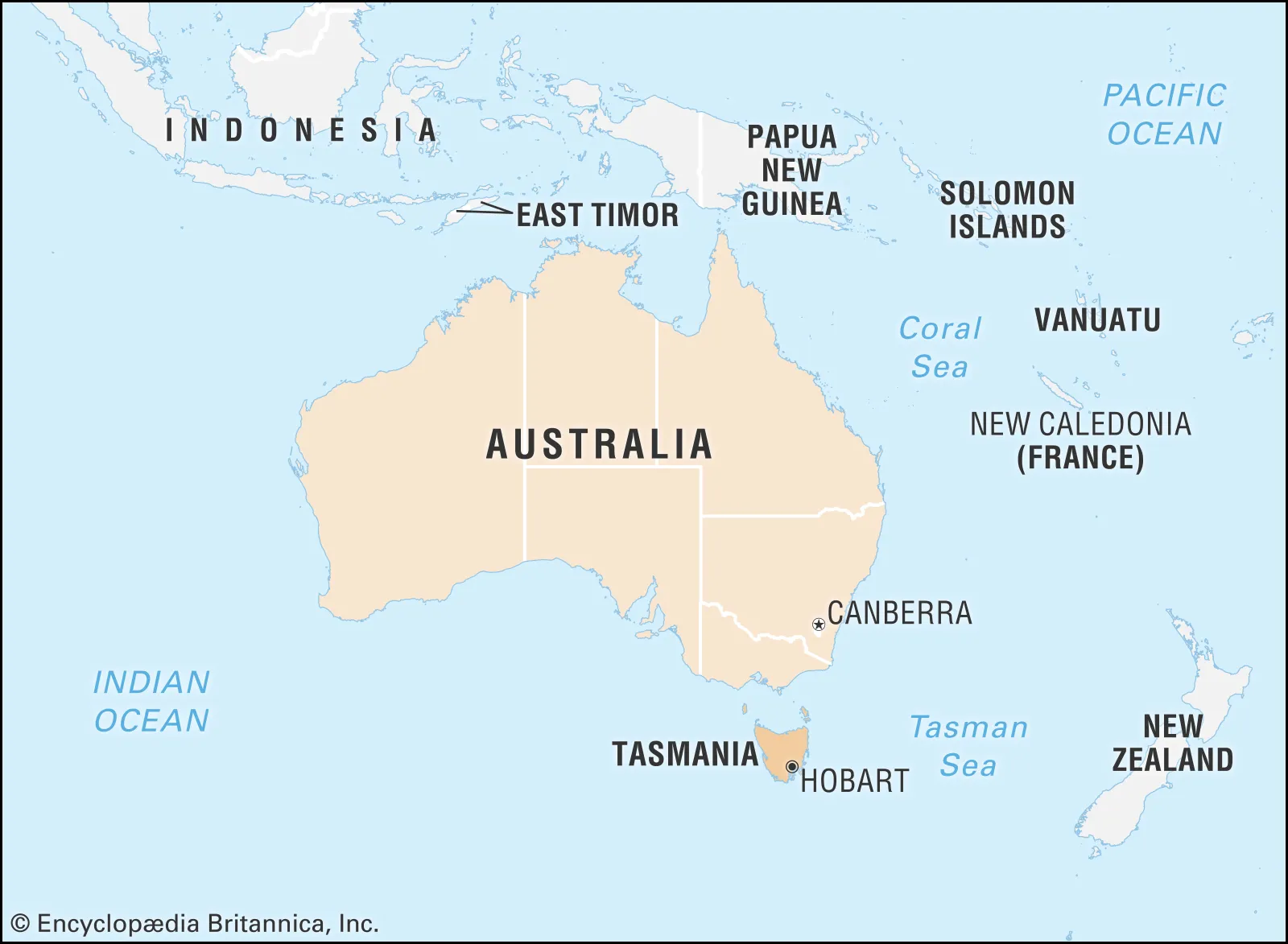 <p>An island state of Australia, formerly known as Van Diemen's Land, significant for its role in the British penal colony system and natural resources during the British Empire.</p><p></p><p></p>