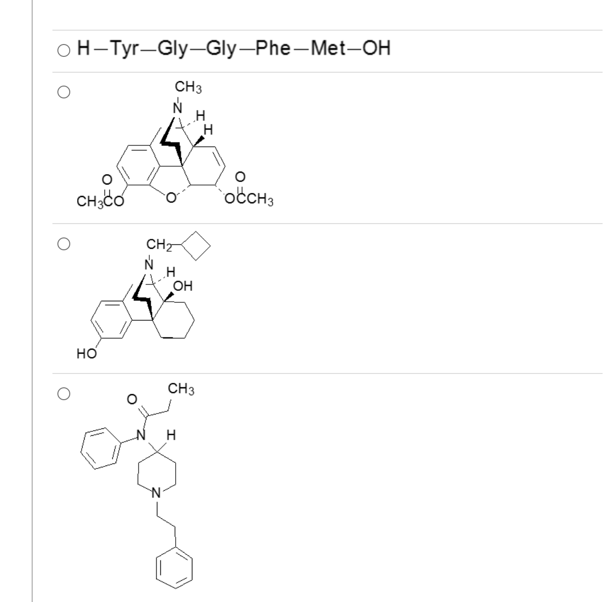 <p>Which one of these is a mixed agonist-antagonist?</p>