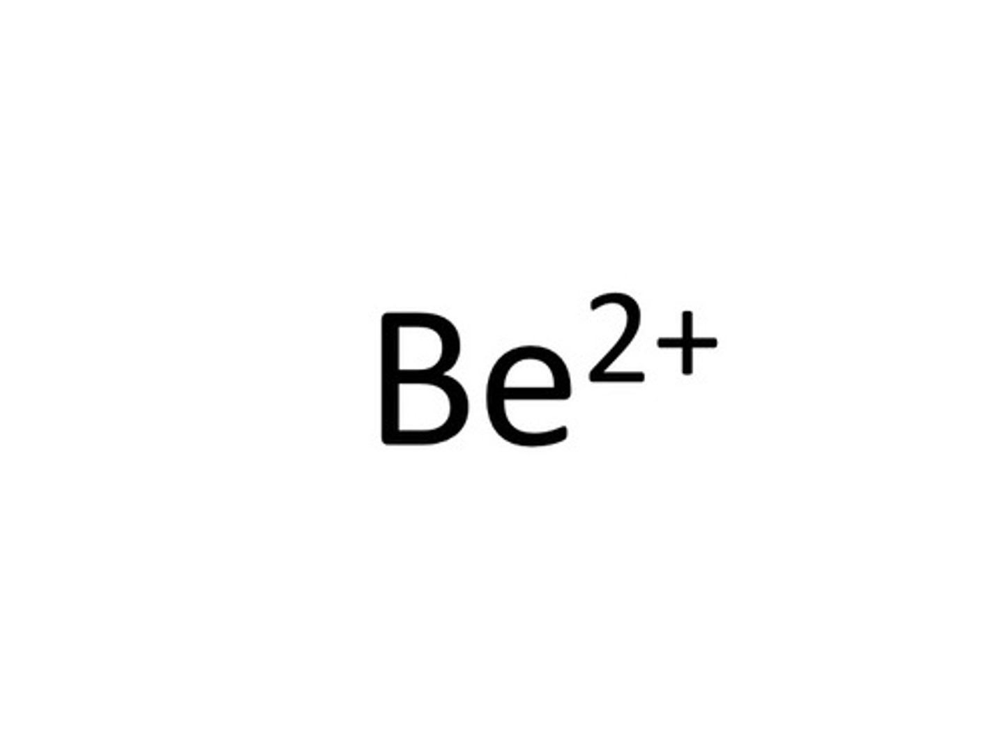 <p>Be 2+</p>