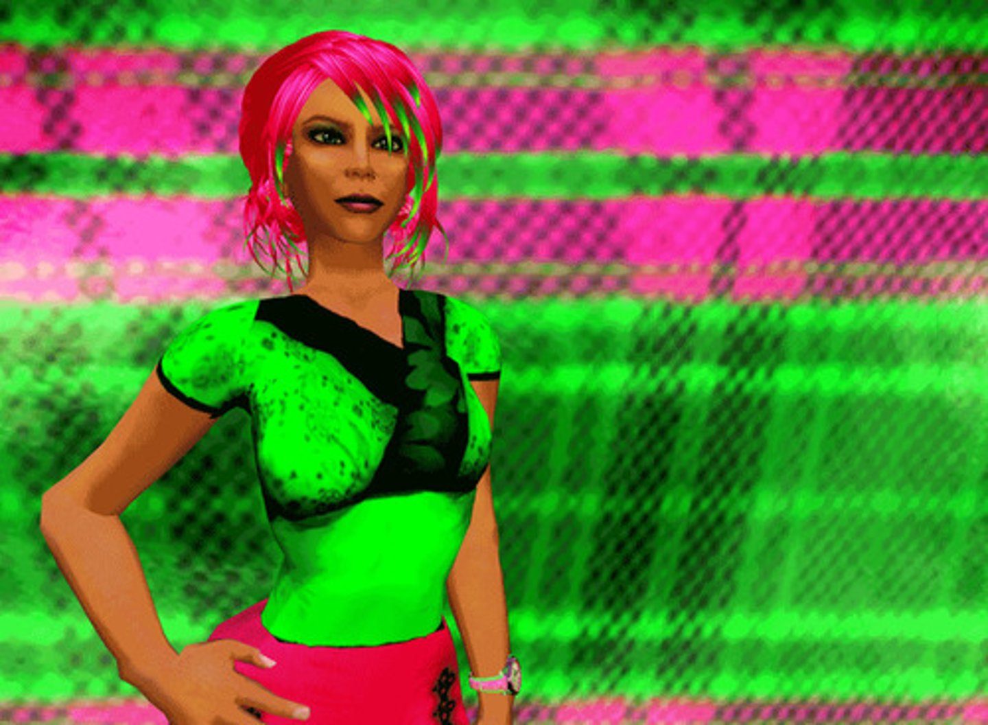 <p>bright-colored</p>