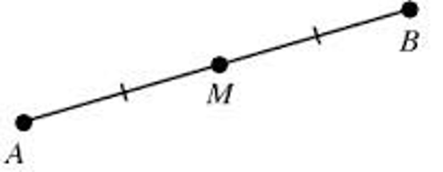 <p>A point that divides a segment into two congruent segments</p>