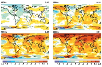 <p>No, polar regions have warmed more than anywhere else, especially the Artic</p>