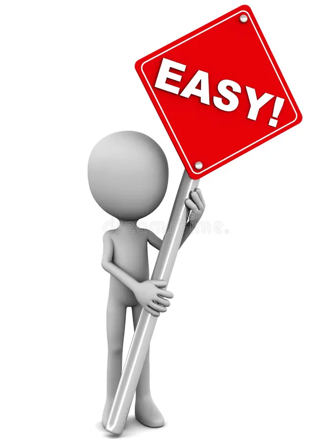 <p>Easy or simple, often used to describe tasks or concepts that are straightforward. </p>