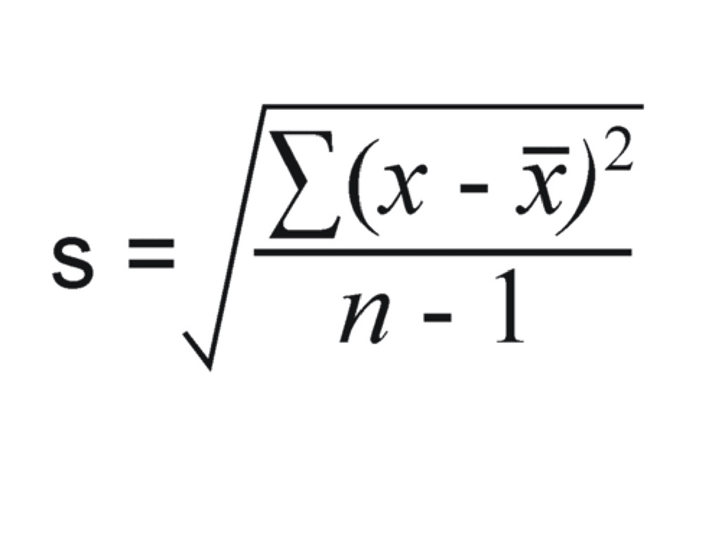 <p>used to describe the scatter in data set.</p><p>Useful when scatter is random</p><p>estimates absolute error</p><p>smaller SD --> higher precision</p>