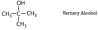 <p>Where the carbon which the -OH group is attached to is attached to two other carbons. Tertiary alcohols are always branched</p>