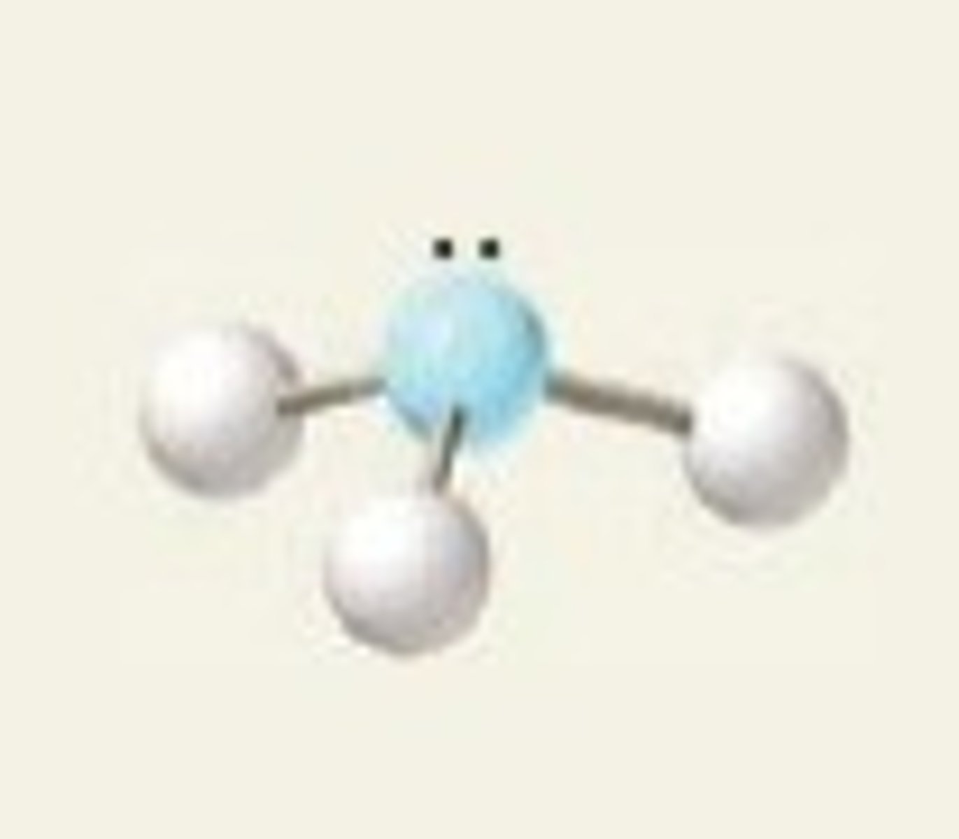 <p>AB3E</p><p>Central atom; three bonds; one lone pair</p><p>tetrahedral geometry</p>