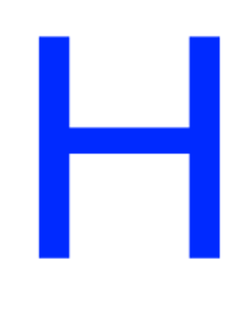 <p>blue H</p>