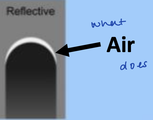 <p>Air! All waves bounce back &amp; are reflective </p>