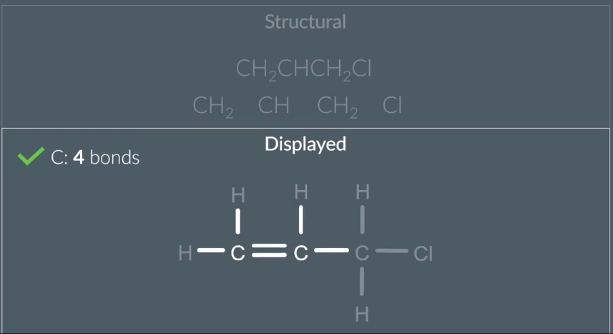 <p>Structural→ Displayed</p>