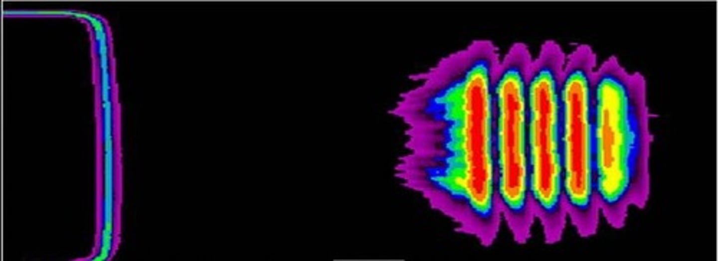 <p>imaging system used to view a sound beam's shape within a medium</p>