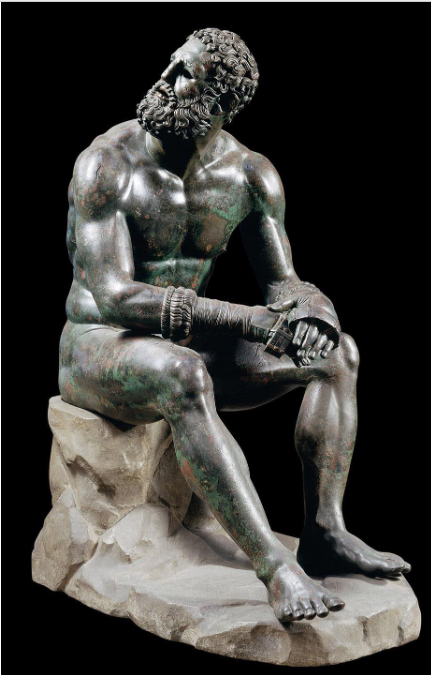 <p>Seated Boxer</p>