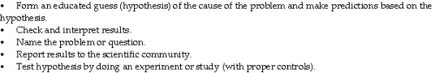 <p>Place the Steps of the Scientific Method in the correct order.</p>