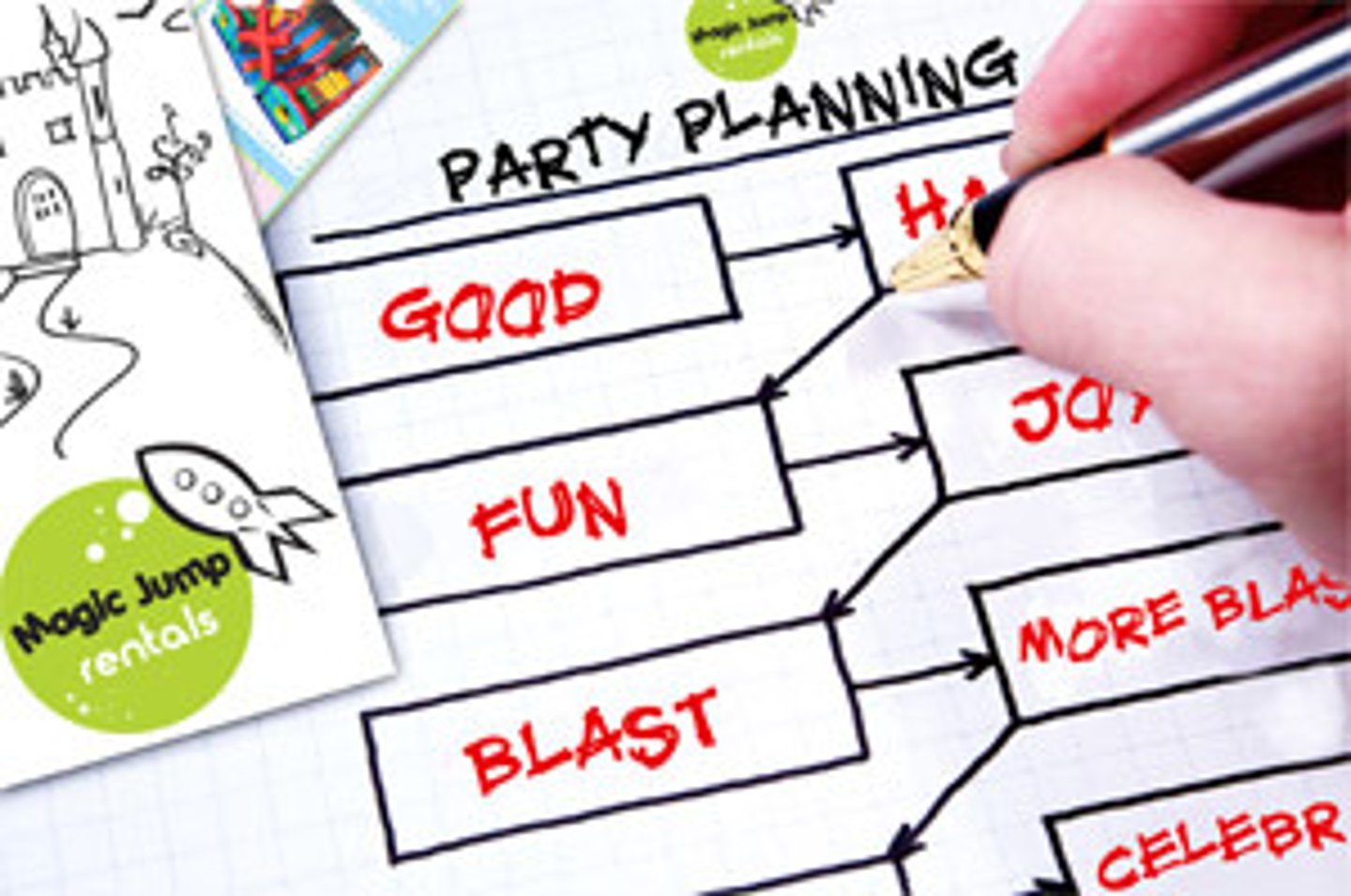 <p>to organize a party</p>