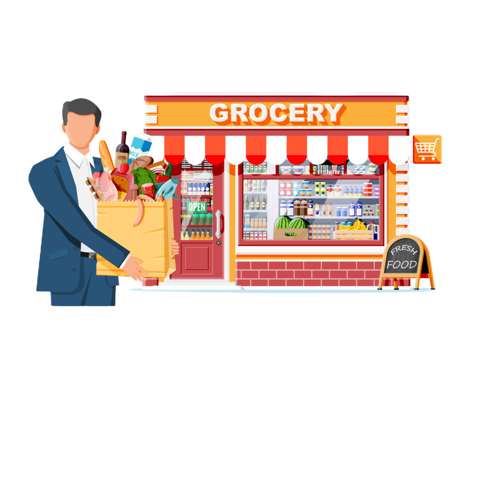 <p><strong><mark data-color="green" style="background-color: green; color: inherit;">a grocery store</mark> /ˈɡroʊsəri stɔː(r)/</strong></p><p><strong>DEUTSCH:</strong></p><p>das Lebensmittelgeschäft</p>