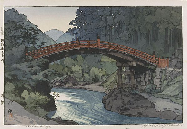 <p>Sacred bridge<br>1937<br>Woodblock print; ink &amp; colour on paper</p>