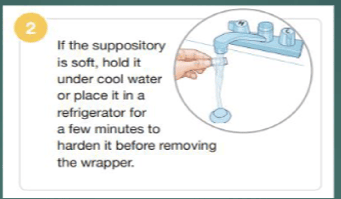 <p>Hold it under cool water or place it in a refrigerator for a few minutes to harden before removing the wrapper</p>