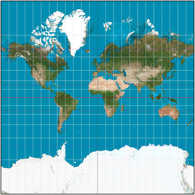 <p>Mercator projection</p>